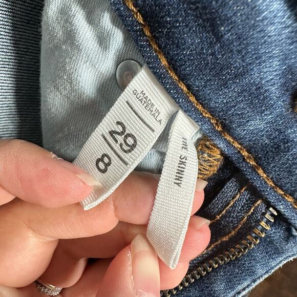 Loft Women's Mid Rise Skinny Jeans Mid Indigo Wash Size 29 Size 8 - Picture 6 of 11